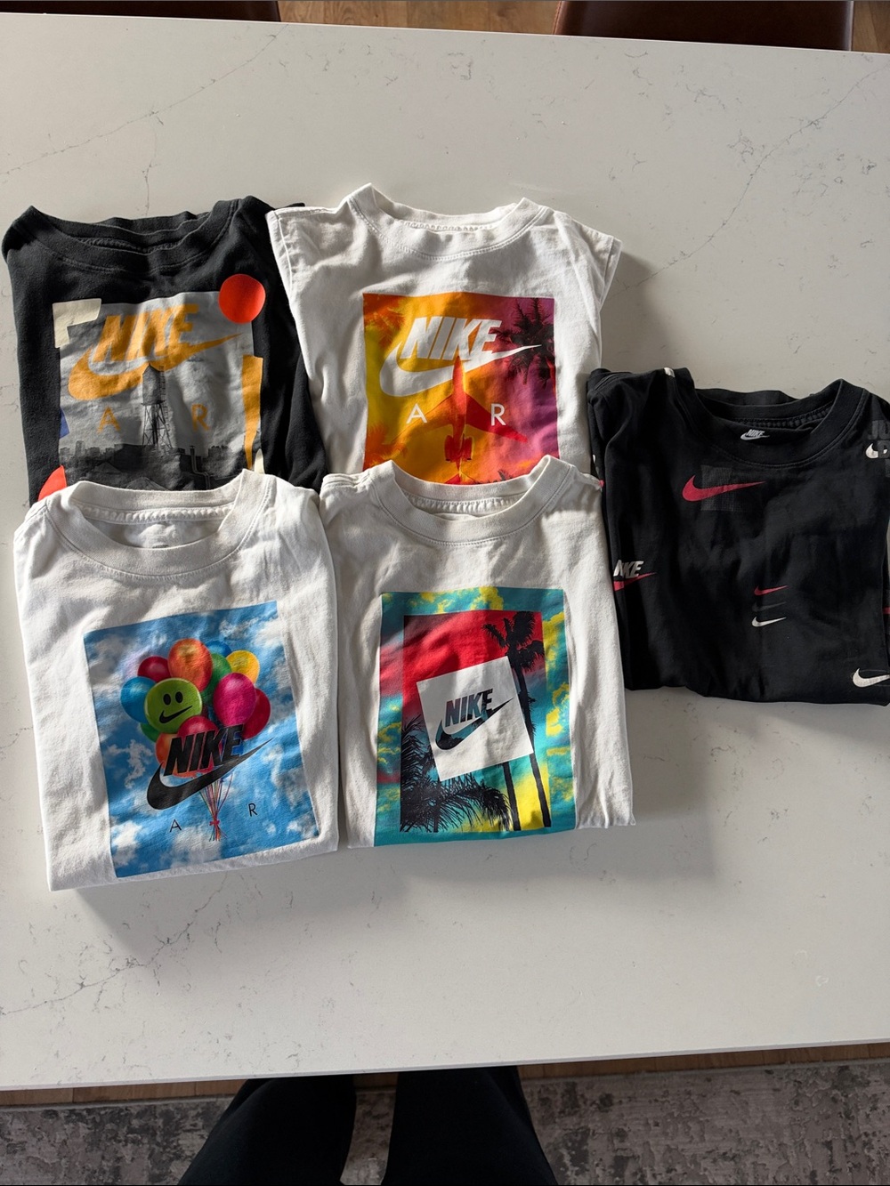Nike Kids Short-Sleeve Graphic Tee Pack - White, Black, Multicolor